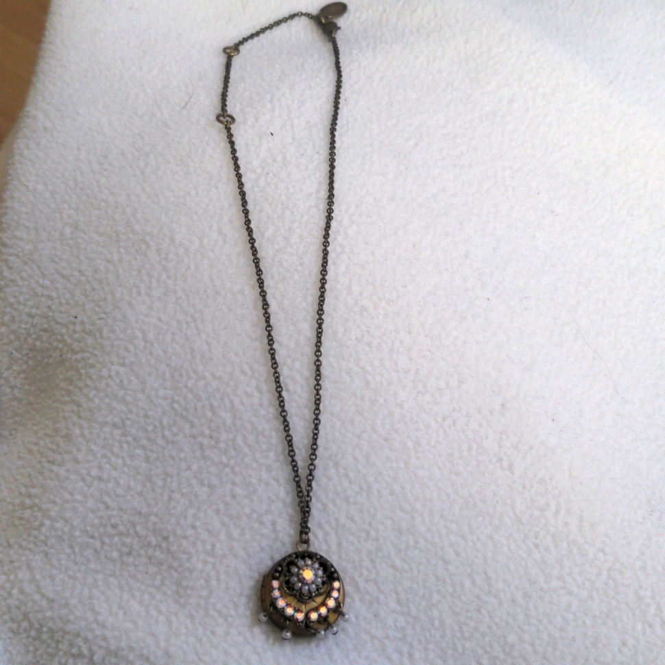 Michael Negrin Beautiful Crystal Locket Necklace